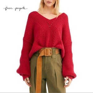 Free People Fuego Rosa sweater